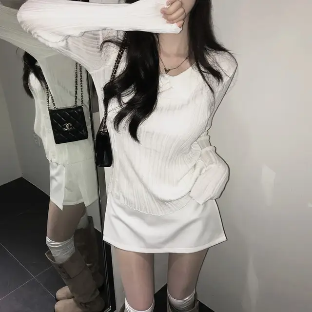 폴드 칼라 긴소매 니트 (5color) 상세 이미지 25