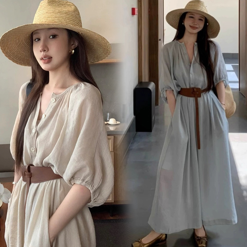 임산부 느긋한 루즈핏 품격 드레스 슬림해 보이는 캐미솔 투피스 세트 세트