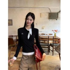 批发长袖打底衫女秋季黑色t恤假两件修身显瘦法式上衣