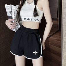 批发2026 运动外穿<b class='q'>短裤</b>女宽松刺绣显瘦时尚阔腿热裤