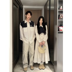 批发实拍法式气质穿搭牛仔<b class='q'>马甲</b>连衣裙套装女衬衫裙超火两件套情侣装