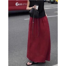 批发法式气质半身裙女秋季新款小个子洋气高腰宽松显瘦a字裙子KX