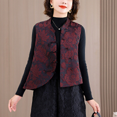 批发实拍 轻国风马甲盘扣女装2026新款无袖立领小外套外搭新中式马甲