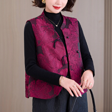 批发实拍 轻国风盘扣女装2026新款无袖立领小外套外搭新中式马甲套装