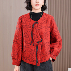 批发实拍 <b class='q'>外套</b>女2026春季新款盘扣重工立体提花新中式国风唐装上衣