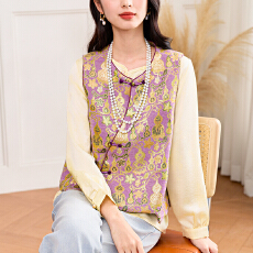 批发实拍新中式民族风斜襟立领盘扣重工人丝提花改良<b class='q'>唐装</b><b class='q'>汉服</b>坎肩马夹