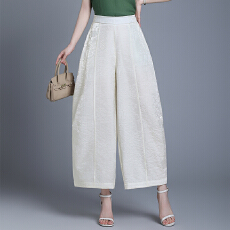 批发实拍 2026春季新款简约弯刀裤浮光锦女宽松休闲裤松弛感<b class='q'>阔腿裤</b>