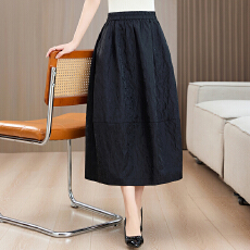 批发实拍 2026夏季新款浮雕提花休闲百搭半身裙高腰中<b class='q'>长裙</b>子花苞裙 女