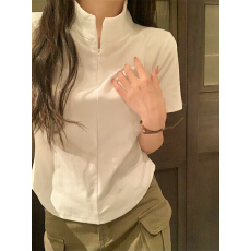 链实拍 实价 40支纯棉210克92棉/8氨纶短袖t恤女半拉