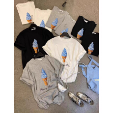 纯棉韩系ins小个子印花短袖t恤女夏季宽松显瘦上衣