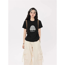 批发夏季日系穿搭纯棉ins<b class='q'>短袖</b>t恤女运动显瘦中性风多巴胺宽松衣服