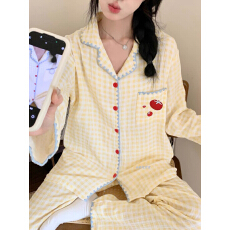 批发【云朵棉带胸垫】直播爆款韩国撞边睡衣女春季新款