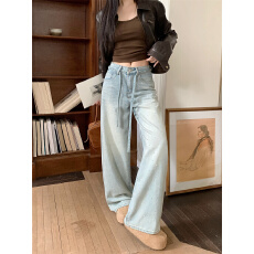 批发实拍 重工<b class='q'>烫钻</b>亮闪闪牛仔阔腿裤新款高腰显瘦直筒裤时尚百搭长裤