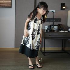 批发女童裙子儿童无袖背心<b class='q'>连衣裙</b>中大童夏季2026新款气质露背蝴蝶结潮