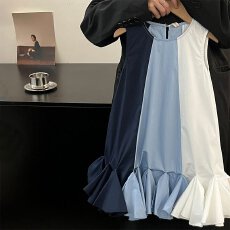 批发女童<b class='q'>连衣裙</b>2026夏季新款洋气法式女孩裙子气质多色拼色别致背心裙