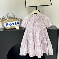 批发<b class='q'>女</b><b class='q'>童</b>碎花<b class='q'>连衣裙</b>夏季2026新款中大童洋气泡泡袖裙子韩版碎花公主裙