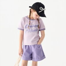 批发<b class='q'>女童</b>短<b class='q'>裤</b><b class='q'>套装</b>2026新款中大童夏装儿童<b class='q'>短袖</b>洋气时髦女孩夏季两件套