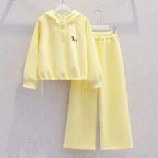 批发女童纯色套装春秋季2026新款洋气<b class='q'>儿童</b>韩版<b class='q'>衣服</b>秋装运动服两件套潮