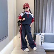 批发<b class='q'>女</b><b class='q'>大</b>童秋装套装2026秋季新款儿<b class='q'>童装</b><b class='q'>女</b>孩洋气蝴蝶结休闲运动两件套