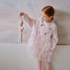 批发女童洋气时髦卫衣裙2025秋季<b class='q'>韩版</b>中小童宝宝拼接纱裙连衣裙公主裙