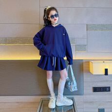 批发<b class='q'>女</b><b class='q'>童</b><b class='q'>卫</b>衣<b class='q'>套装</b>春装2026新款儿童洋气时髦百褶裙<b class='q'>女</b>孩春秋纯色两件套