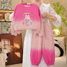 批发<b class='q'>女</b><b class='q'>童</b><b class='q'>渐变</b><b class='q'>色</b>套装春秋季2026新款洋气儿童卫衣秋装运动束脚裤两件套