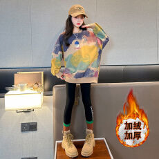 批发女童卫衣秋款2025新款韩版中大童洋气女孩时髦百搭多巴胺彩色上衣