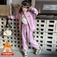 批发女童开衫卫衣套装秋冬季2025新款韩版<b class='q'>儿童</b>洋气女孩<b class='q'>外套</b>卫衣两件套