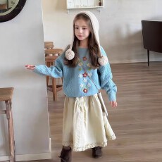 批发女童毛衣秋冬款儿童毛衣打底2025新款大童毛衣冬季加厚保暖洋气