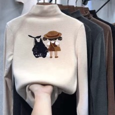 批发<b class='q'>女童</b>德绒<b class='q'>长袖</b><b class='q'>打底衫</b>秋冬2026新款半高领中大儿童内搭T恤保暖上衣