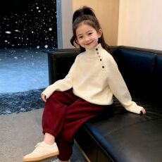 批发<b class='q'>女童</b>高领<b class='q'>毛衣</b>冬季2026新款韩版儿童洋气毛线衣针织衫女孩打底上衣