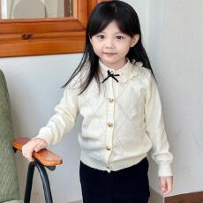 批发女童小香风毛衣开衫秋冬2026新款儿童加厚针织线衫女孩毛线衣洋气