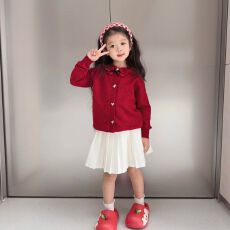 批发女童针织开衫秋装2026新款儿童洋气小香风毛衣外套小女孩公主上衣