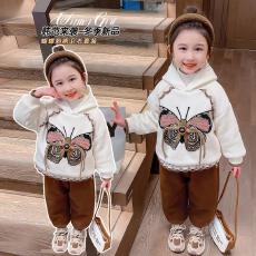 批发女童套装春秋季2026新款韩版<b class='q'>儿童</b>套装春装卫衣休闲运动服两件套潮