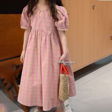 批发韩国<b class='q'>童装</b>女童连衣裙夏季高级感2026新款洋气儿童泡泡袖公主裙子潮