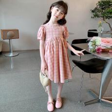 批发<b class='q'>女</b><b class='q'>童</b>连衣裙<b class='q'>夏装</b>2026新款洋气网红小女孩夏季儿童休闲格子公主裙子