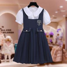 批发<b class='q'>女</b><b class='q'>童</b>学院风连衣裙<b class='q'>夏装</b>儿童洋气公主裙女大童英伦风衬衫jk百褶裙子
