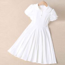批发<b class='q'>女</b><b class='q'>童</b>Polo领公主裙<b class='q'>夏装</b>2026新款中大童洋气时髦连衣裙儿童甜美裙子