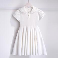 批发<b class='q'>女</b><b class='q'>童</b>白色公主裙2026夏季洋气时髦女孩短袖连衣裙儿童<b class='q'>夏装</b>薄款裙子