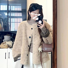 批发羊羔毛外套皮毛一体2025秋冬季新款慵懒风加厚环保皮草毛毛外套女