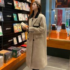 批发高级感呢子大衣女2025秋冬季新款毛呢外套小个子韩系慵懒风<b class='q'>中长款</b>