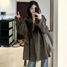 批发宽松风衣外套女2025秋冬新款小个子巨好看韩版高级感短款