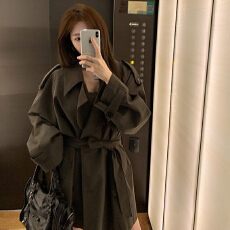 批发原版做法宽松风衣外套女2025秋冬新款小个子巨好看韩版高级感短款