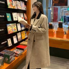 批发高级感呢子大衣<b class='q'>女</b>2025秋冬季新款毛呢外套小个子韩系慵懒风中长款