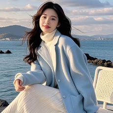 批发2026秋冬装新款女装时尚气质韩系风格毛呢外套中长款女士大衣显瘦