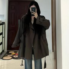 批发原版做法宽松风衣外套女2026秋<b class='q'>冬</b>新款小个子巨好看韩版高级感短款