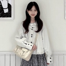 批发原版做法慵懒风花苞型短款<b class='q'>外套</b>女秋冬工装风<b class='q'>休闲</b>宽松通勤夹克上衣