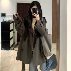 批发原版做法宽松风衣外套女2026春<b class='q'>秋</b>新款小个子巨好看韩版高级感短款