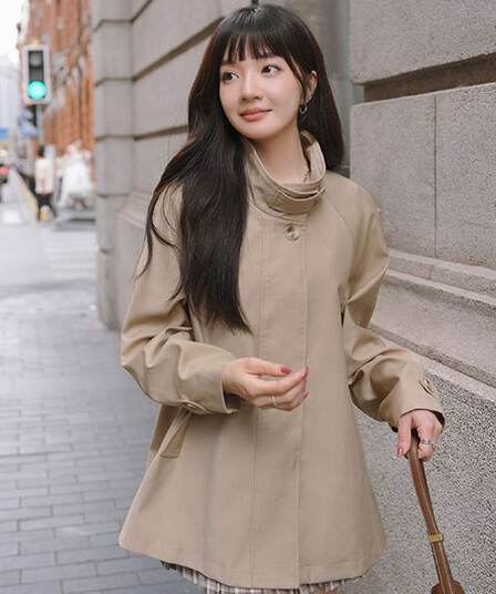 터틀넥 단색 루즈핏 종류 다용도 바람막이 영국식 패션 트렌드 긴팔 오픈 가디건 고급 센스 재킷