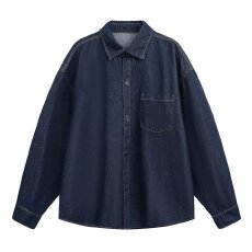 批发2026春秋日系复古做旧长袖牛仔<b class='q'>衬衫</b>女潮牌宽松bf风<b class='q'>休闲</b>情侣薄外套